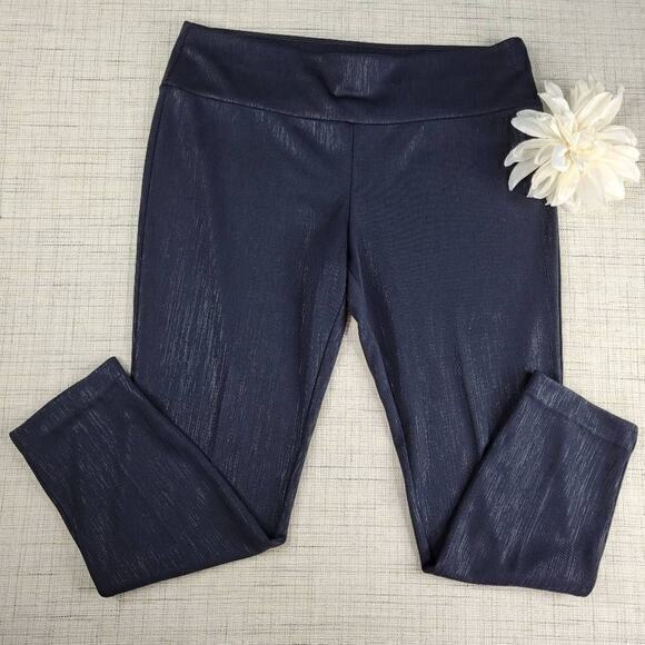 INC International Concepts Women's Seamless  Pants Metallic Gray Size Large - Picture 1 of 5